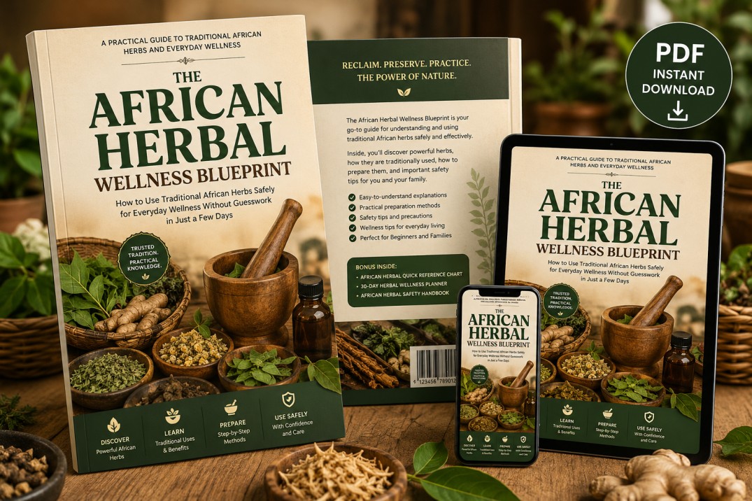 The African Herbal Wellness Blueprint PDF guide mockup